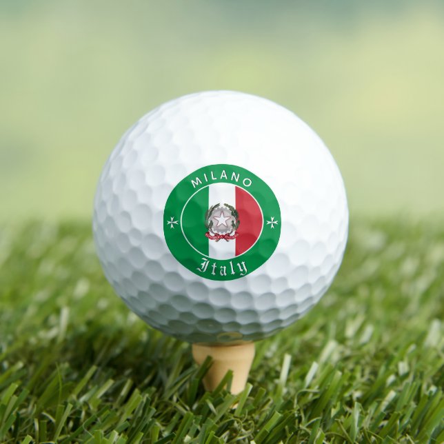 Premium Italy Golf Ball, Milano, italienische Flag Golfball (Insitu T-Shirt)