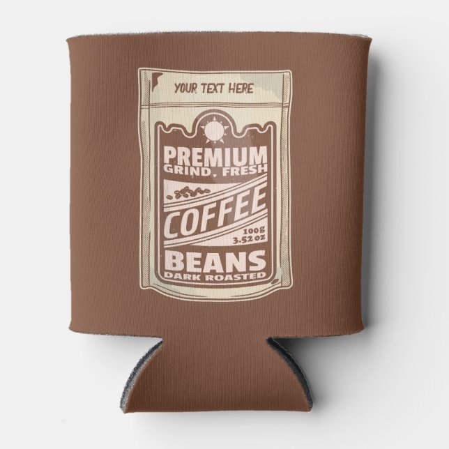 Premium Kaffeebohnen Plakat-Café Barista Dosenkühler (Vorderseite)