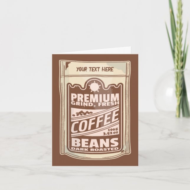 Premium Kaffeebohnen Plakat-Café Barista Karte (Vorderseite)