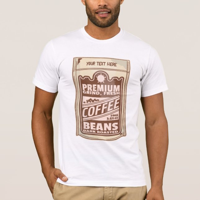 Premium Kaffeebohnen Plakat-Café Barista T-Shirt (Vorderseite)