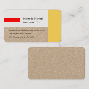 Premium Kraft Elegant Schlicht Minimalistisch Visitenkarte