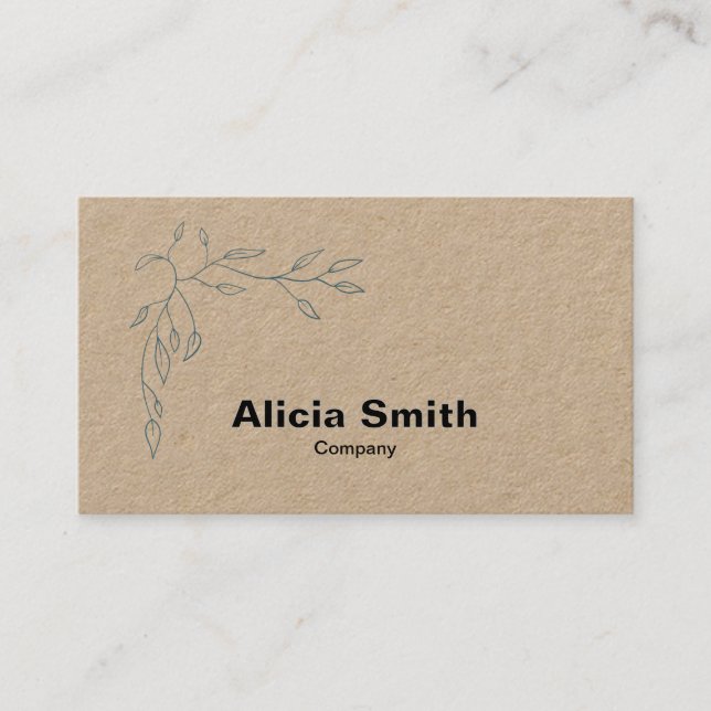 Premium Kraft Minimal Elegante Business Card Visitenkarte (Vorderseite)