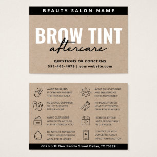 Premium Kraft Öko Eyebrow Tint Aftercare Card