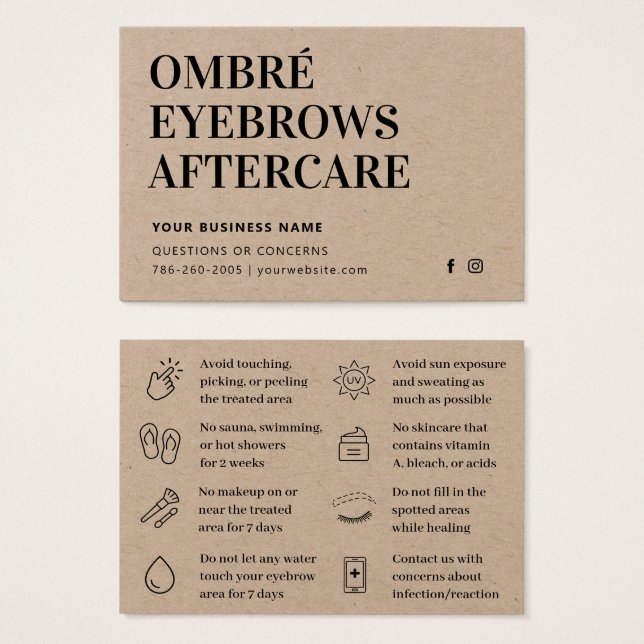 Premium Kraft Ombre Powder Brosses Conseils de soi (Devant & derrière)