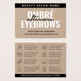 Premium Kraft Ombre Powder Brows Aftercare Card