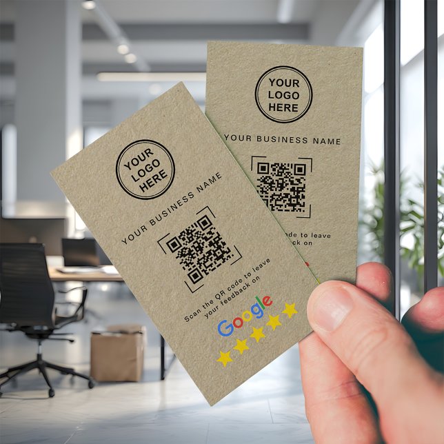 Premium-Kraft-QR-Code-Google-Bewertung Visitenkarte (Von Creator hochgeladen)