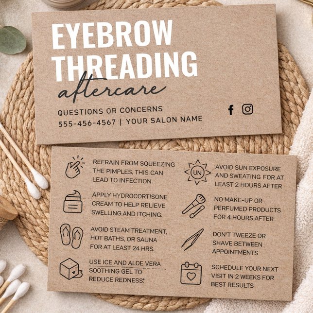 Premium Kraft Simple Eyebrow Threading Aftercare (Von Creator hochgeladen)