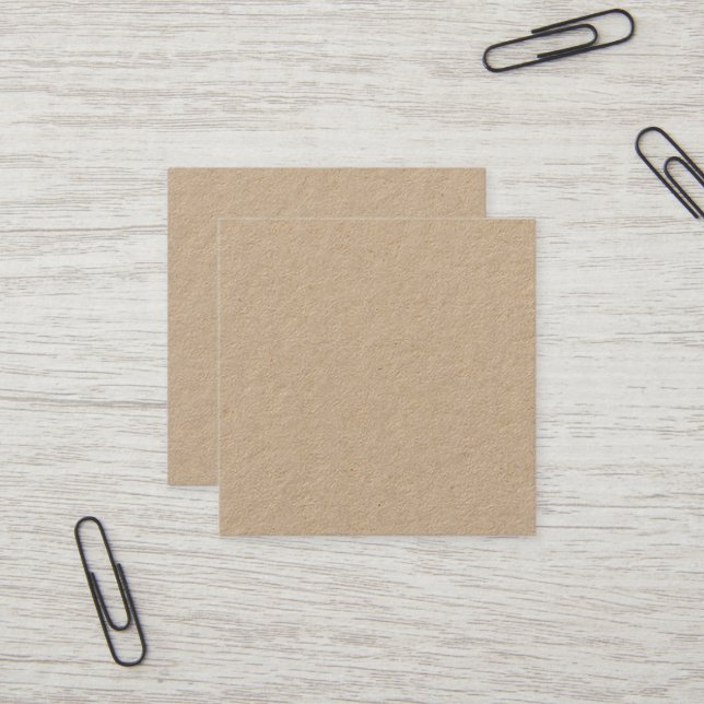 Premium Kraft Square Business Card Quadratische Visitenkarte (Vorderseite/Rückseite Beispiel)