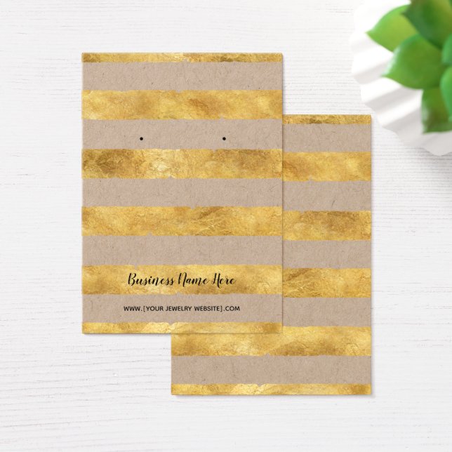 Premium Kraft- und Gold-Fohlen-Ohrring-Display-Kar (Schreibtisch)