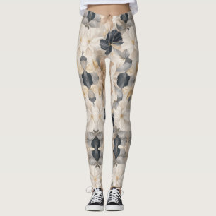 Premium künstlerische florale Abstraktion Leggings