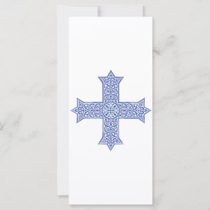 Premium Lapis Blau Koptisches Kreuz Kunst