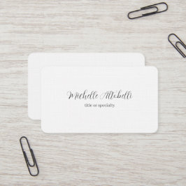 Premium-Leinen Beruflich Modernst handschriftlich Visitenkarte