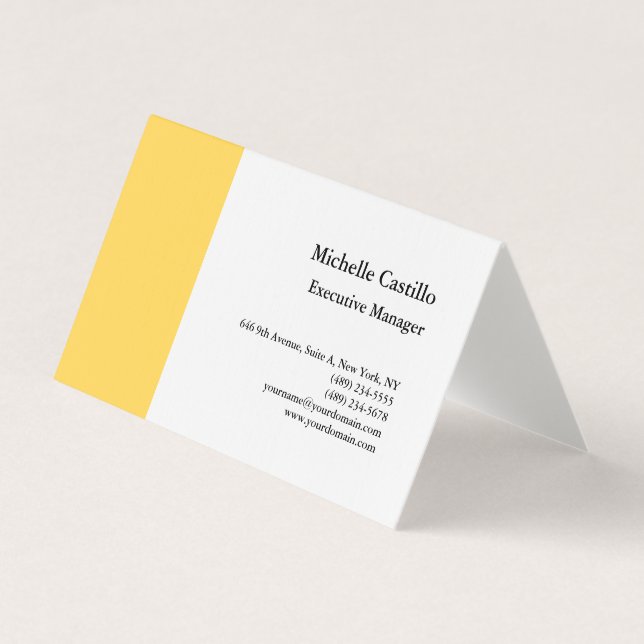 Premium-Leinen Schlicht Beruflich Minimalistisch Visitenkarten (Vorderseite)