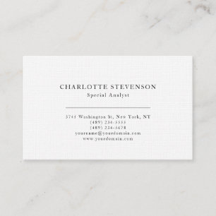 Premium-Leinen-Trendy-Professionell-Minimalistisch Visitenkarte