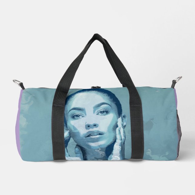 Premium-Leinwand "Frauen in Blau" Duffle Bag (Vorderseite)