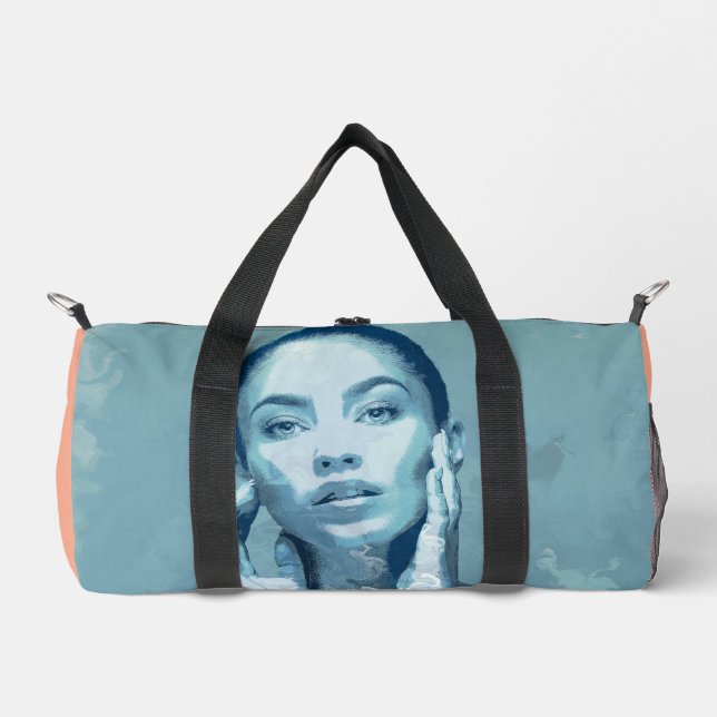 Premium-Leinwand "Frauen in Blau" Duffle Bag (Vorderseite)