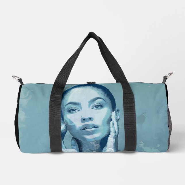 Premium-Leinwand "Frauen in Blau" Duffle Bag (Vorderseite)