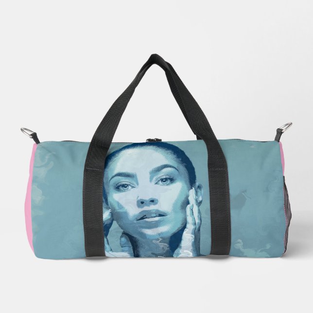 Premium-Leinwand "Frauen in Blau" Duffle Bag (Vorderseite)