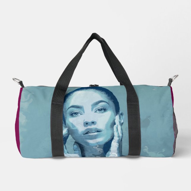 Premium-Leinwand "Frauen in Blau" Duffle Bag (Vorderseite)