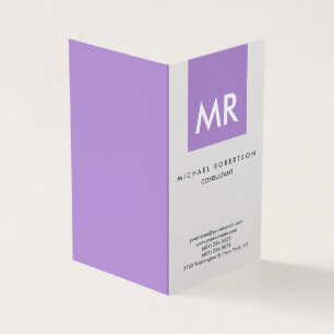 Premium Linen Monogram elegant einzigartig Visitenkarten