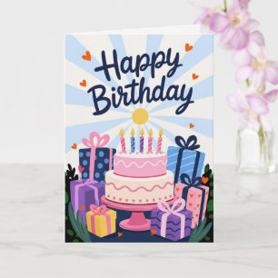 Premium-Linenc-Glückwunschkarte zum Geburtstag Karte