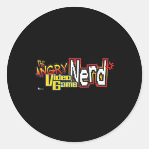Premium-Logo für den Nerd von Angry-Videospielen Runder Aufkleber