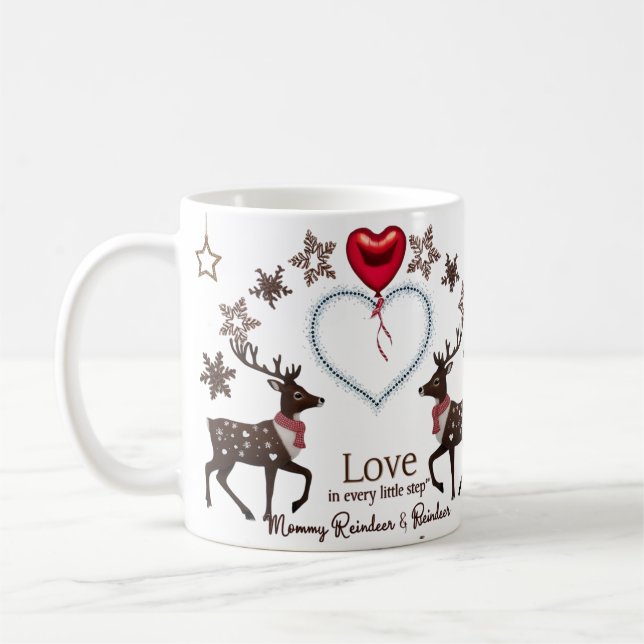 Premium Luxury Reindeer Snowflake Love in Every  Kaffeetasse (Links)