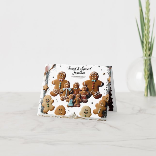 Premium-Luxus-Lebkuchen-Familie Süß und Würzig Karte (Vorderseite)