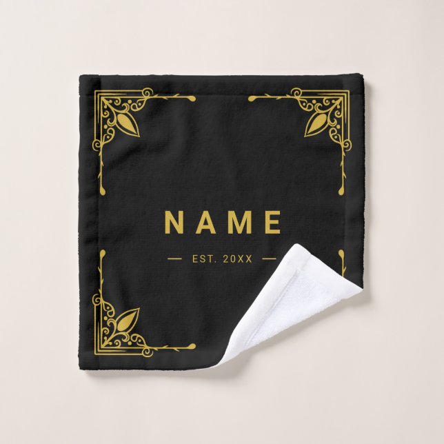 Premium Luxus Wash Tuch mit Individuelle Name (Waschlappen)