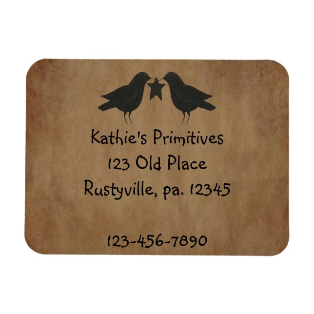 Premium-Magnet für primitive Krähen Magnet (Horizontal)