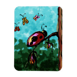 Premium Magnet, Ladybug auf einem Zweigbild Magnet