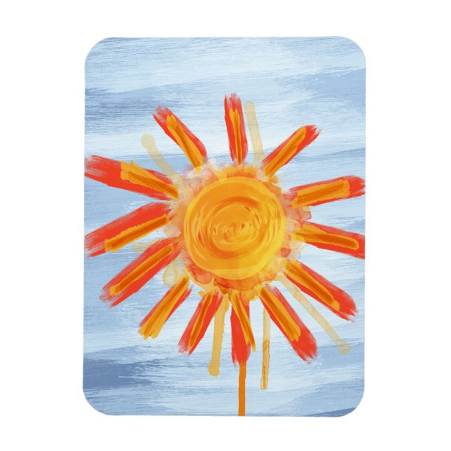 Premium Magnet, Sonnenschein Malerei Magnet (Vertikal)
