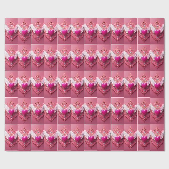 Premium Matt Wrapping Paper - farbenfrohe 3D Digit Geschenkpapier (Flach)