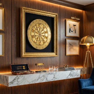 Premium-Metall-Gold-Design: Luxusgold Dartscheibe