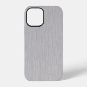 Premium Metallstruktur in gebürstetem Silber iPhone 12 Hülle
