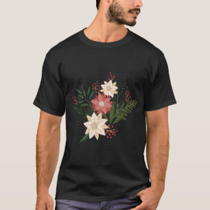Premium moderne botanische Weihnachtsfeier T-Shirt