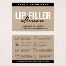 Premium Öko Kraft Lip Filler Aftercare Card