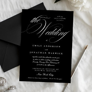Premium Onyx Elegante Kalligrafie Die Hochzeit Einladung