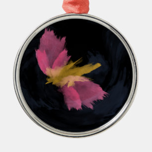 Premium-Ornament, Mitternachtsflugfarbe Silbernes Ornament