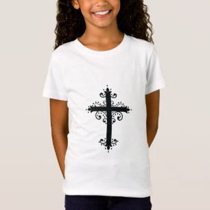 Premium-Ornamentales geschnitztes Kreuz Kunst T-Shirt