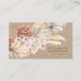 Premium Pampas Original Kraft Moderner Designer Visitenkarte