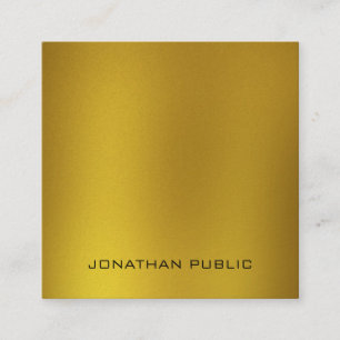Premium Pearl Elegant Gold Look Template Luxe Cool Quadratische Visitenkarte