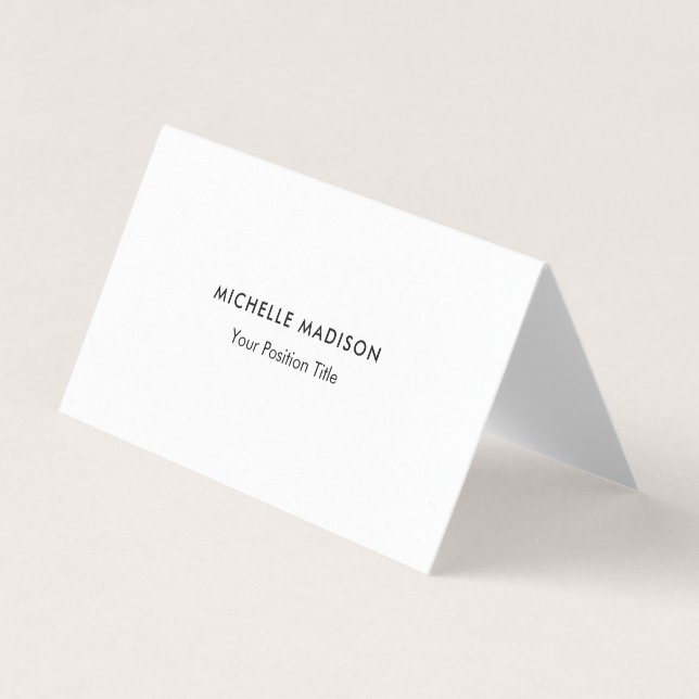 Premium Pearl Trendy Minimalistisch Beruflich Schl Visitenkarten (Vorderseite)