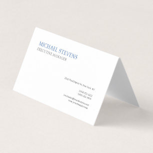 Premium Perle Modern Elegant Einfach Blau Weiß Visitenkarten