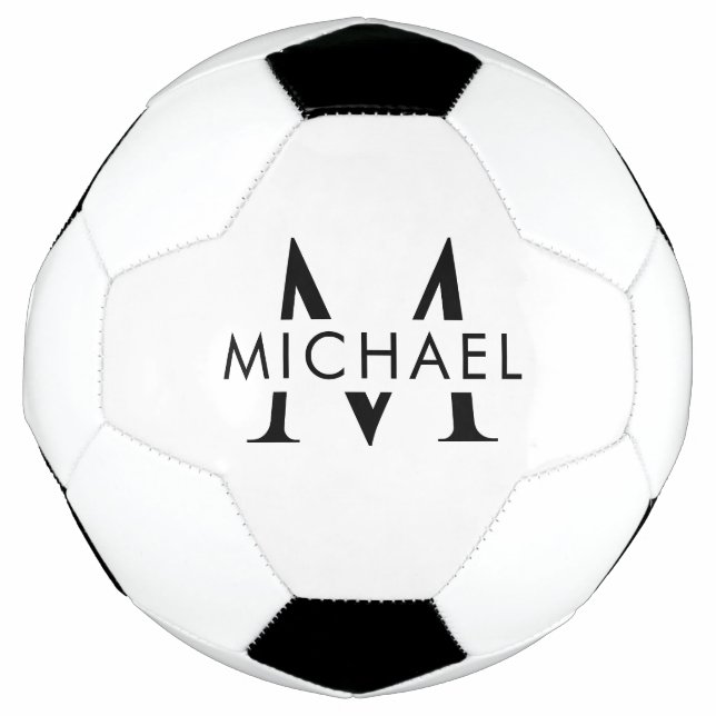 Premium personalisierter Monogramm-Name Fußball De (Vorderseite)
