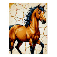 Premium Pferd Elegantes Hengst-Wandbild