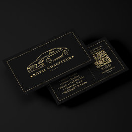 Premium Private Chauffeur Executive Auto Schwarz Visitenkarte