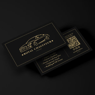 Premium Private Chauffeur Executive Auto Schwarz Visitenkarte