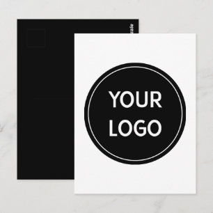 Premium QR Logo Konzept für Modern Postkarte