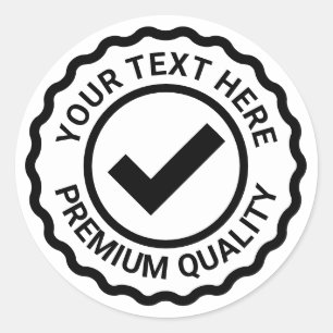 Premium-Qualität Kontrolle Karo kennzeichnen Siege Runder Aufkleber